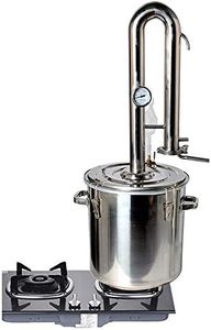12l70l L inoxidable hogar agua Destilador Moonshine todavía blanco espíritu Brandy Vino de uva Vodka aceite esencial puro Brew de rocío Kits máquina con bomba de agua válvula de escape 70 L Litres