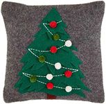 Mud Pie Christmas Pillow, 8" x 8", Tree