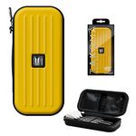 TARGET Darts Takoma Darts Wallet, Regular Size, Yellow | Darts Case Holds 3 Darts | Protective EVA Dart Holder with Double Zip Lock Inner Pouches | Professional Darts Accessories