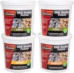 Smoking Wood BBQ Pellets (Apple, Cherry, Hickory, Mesquite)- 4 Pack of Pints Value Gift Set- All Natural Barbecue Smoker and Grilling Fuel - for Pellot Grills, Pellot Smokers