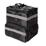 Food Delivery Backpack, 50L Insulated Pizza Delivery Bag, Expandable Hot Pizza Bags for Delivery Bike, Thermal Backpack with Reflective Strip for Food Transport