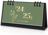 KONVINIT Small Desk Calendar 2024-2025, 6.8" x 3.7", 2025 Desk Calendar - Runs From Sep. 2024 Until Dec. 2025, 16 Months Mini Desktop Calendar for School, Home and Office Supplies