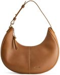 S-ZONE Top Grain Leather Shoulder Bags for Women Hobo Crescent Bag Handbags Purse