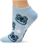 Nintendo Women's Animal Crossing 5 Pack No Show Socks, Blue Grey Multi, 9-11