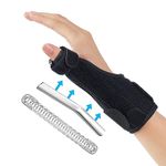 ACWOO Thumb Wrist Support Brace, Reversible Thumb & Wrist Support with Two Metal Splint, Thumb Spica Splint for Right & Left Hand, Trigger Thumb Immobilizer for Arthritis, Tendonitis, Sprains