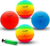 Playground Balls, 8.5 Inch Dodgeball Kickball for Kids Adults Outdoor Four Square Handball Game with Hand Pump (4 Pack)