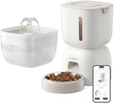 SARPAWS WiFi Automatic Cat Feeder and Water Fountain Set, App Control Timer