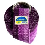 California Wellness Products Yoga Strap (10ft x 1.5in) - Yoga Belt with Extra Safe Adjustable D-Ring Buckle for Pilates, Gym Workouts, Physical Therapy,for Women & Men (Purple)