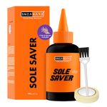 SNEAKARE 100ml Shoe Cleaner & Yellow Stain Remover for Shoes - Sneakers Sole Saver with Brush, Gloves & Tape - Clean Sneakers Sole, Dirty Shoes Cleaner