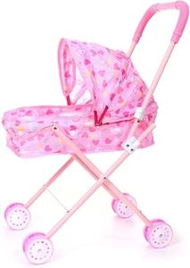 Beeneey New Baby Play Set Mini House Stroller Trolley with Doll for Kids Girls (Multicolor)