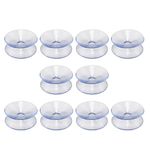 10 Pcs Double Sided Suction Cups, Glass Table Top Bumpers, Clear Glass Table Top Spacers, Sucker Pads for Glass Plastic, Without Hooks Sucker Pads for Home Kitchen Glass Table Top Spacers(Size:35mm)