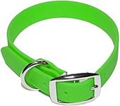 Regal Dog Products Medium Light Green Waterproof Dog Collar with Heavy Duty Double Buckle & D Ring | Vinyl Coated, Custom Fit, Adjustable Biothane Dog Collar |Chew Resistant Waterproof Collar for Dogs