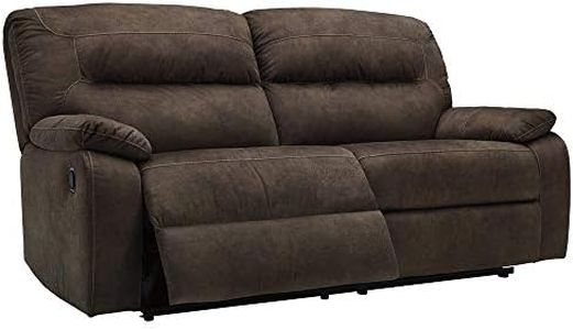 Ashley Bolzano Brown Faux Leather Reclining Sofa