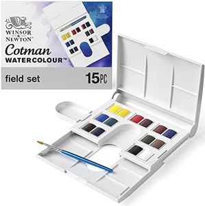 Winsor & Newton Watercolour, Cotman Travel Set of 14, 15 Piece Set