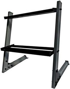 HCE 2-Tier Horizontal Hex Dumbbell Rack Multilevel Dumbbell Weights Storage - Pro-Grade Solid Metal Construction 2-Layer Stand Organiser with Foam Pad Protector for Home and Gym, Holds 4 to 6 Pairs of Hex Dumbbells