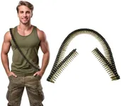 Nicky Bigs Novelties Adult Cosplay Plastic Bullet Mold Belt Adjustable Halloween Costume Accessory Prop 60 Inches