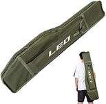 Lixada 1.2M Fishing Bag Folding Fishing Rod Reel Bag Fishing Pole Tackle Case Storage Bag Travel Shoulder Bag