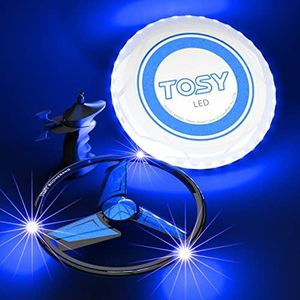 TOSY Patented Boomerang - 3 Super Bright LEDs, Rechargeable, Auto Light Up, Launcher & Flying Disc/Frisbee Included, Perfect Outdoor Games, Birthday & Camping Gift for Men/Boys/Teens/Kids