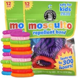 Grandpa Gus's Mosquito Repellent Wearable Bracelet Bands, 24 Pack