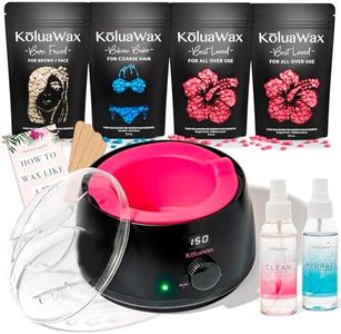 KoluaWax Premium Waxing Kit for Women - Hot Melt Hard Wax Warmer for Hair Removal, Eyebrow, Bikini, Legs, Face, Brazilian Wax