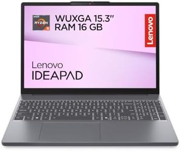 Lenovo IdeaPad Slim 3 Laptop | 15.3" WUXGA Display | AMD Ryzen 5 150 | 512GB SSD | 16GB RAM | AMD Radeon Grafik | QWERTZ | Windows 11 | Luna Grau | 3 Monate Premium Care