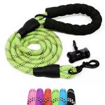 Furdreams 1.5m (5ft) Slip-On Dog Lead - One-Size-Fits-All Leash with Soft Padded Handle & Highly Reflective Threads - Durable & Weather Resistant Climbers Rope for Dogs - Waste bag dispenser included