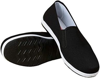 Pantofole in Stile Cinese Kung Fu Arti Marziali Scarpe Tai Chi Suola in Gomma Unisex Nero Taglia 41