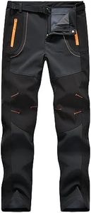 Rdruko Men's Outdoor Lightweight Waterproof Hiking Cargo Pants with Belt, Dark Grey, XX-Large