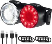 LED Bike Lights Set, USB Rechargeab