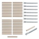 rudis-spareparts Repair Kit / Replacement Parts Set Suitable for IKEA Kallax 4 Shelf Screws (#104321) and Wooden Dowels (#101339)