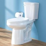 HOMLYLINK 21 Inch Tall Toilet Elongated Toilet Extra High Toilets for Seniors Toilets for Bathroom Comfort Height Elongated Toilet for Elderly, Two-Piece Single Flush 1.28 GPF 12” Rough in