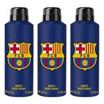 FC Barcelona Original Blue Combo Pack Of 3 Deodorant Spray - For Men