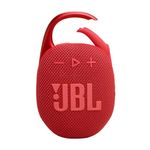 JBL Clip 5 - Ultra-Portable, Waterproof and Dustproof Bluetooth Speaker, Integrated Carabiner, Up to 12 Hours of Play, Made in Part with Recycled Materials (Red)