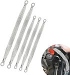 dawfall Pack-5 Car Ground Strap Kit, 10In 13In 220V Metal Flat Braided Vehicle Ground Straps Accessories, Durable Automotive Engine Ignition Coil Ground Strap, Universal for Trucks SUVs Cars (Silver)