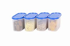 Cutting EDGE Stackable BPA-Free Airtight Kitchen Storage Container Set, Peppy Blue, 1200ML (5 Cup/40 Oz) - Set of 4