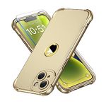 ORETECH for iPhone 15 Plus Case and iPhone 14 Plus Case, with [2 x Screen Protector] [10 FT Military Grade Drop Test] [Camera Protection] Full Body Slim iPhone 15 Plus Phone Case 6.7"-Gold