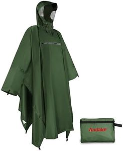 Andake Rain Poncho Waterproof Multifunctional Breathable Lightweight Reusable Unisex for Hiking, Camping, Climbing, Outdoor