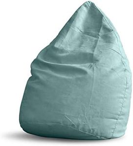 Lumaland Pouf Poire XL Plus 220 L | Ligne Confort 65 x 80 cm | Fauteuil Poire Adulte et Enfant pour Salon | Bean Bag Pouf Intérieur avec Coutures Solides [Turquoise Clair]