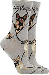 WHD German Shepherd Socks (Gray, Large)