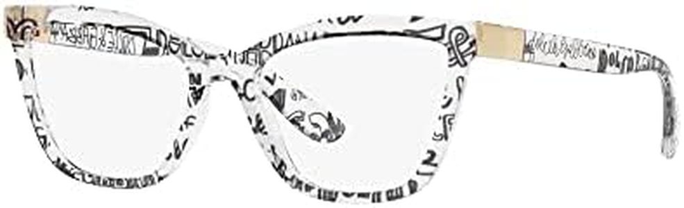 Dolce & Gabbana DG5076-3314 Eyeglass Frame TRANSPARENT GRAFFITI w/DEMO LENS 53mm