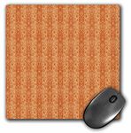 3dRose mp_169090_1 8" x 8" Vintage Orange Flourish and Stripes Pattern Mouse Pad