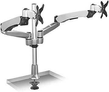 Mount-it! Height Adjustable Full Motion Two Monitor Computer Desk Mount Spring Arm Quick Release with Grommet Base (MI-45111)