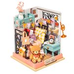 Rolife DIY Miniature Kit Mini Building Dollhouse Bedroom, Miniverse Lifestyle Mini Bookshelf Decoration, DIY Hobbies for Craftsman (Sweet Dream)