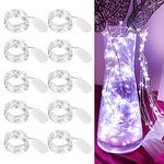 LIIDA Led Fairy String Lights Battery Operated for Wedding Centerpiece Christmas Tree Garlands Mason Jar Craft Party Vase Decoration (White)