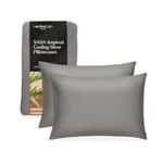 Miracle Made® Pillow Cases, Extra Luxe Silver Infused Pillow Cases, Prevents 99.7% of Bacterial Growth, 300 Thread Count Miracle Clean & Cool™ Eucalyptus Blend Pillowcases, Ultra Breathable 2 Pack