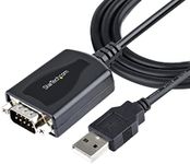 StarTech.com 3ft (1m) USB to Serial Cable with COM Port Retention, DB9 Male RS232 to USB Converter, USB to Serial Adapter for PLC/Printer/Scanner, Prolific Chipset, Windows/Mac (1P3FPC-USB-SERIAL)