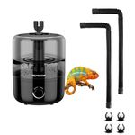 Reptile Humidifier Fogger with Double Hoses, 4L Fogger for Reptile & Amphibians Terrariums, Humidifier for Bearded Dragon/Lizard/Gecko/Snake/Tortoise/Moss, Knob to Adjust Fog Volume