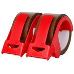 CHUANGSEED 2-Pack Brown Packing Tape with Dispenser -2.7mil x 1.88" x 55Y Heavy Duty Packing Tape for Moving Boxes-Moving Tape Strong Adhesive Packaging Tape (Brown)