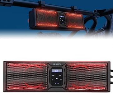 kemimoto UTV Sound Bar 16 Inch ATV SoundBar UTV Sound System SXS Speakers Waterproof Bluetooth Connectivity with Multicolor LED Lighting Compatible with Polaris RZR Ranger Can-Am Defender Maverick