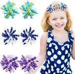 CÉLLOT Boutique Girls' Curly Korker Bow Pop Up Hair Bow Alligator Hair Clips for National's Day Celebrating Cheering Festival